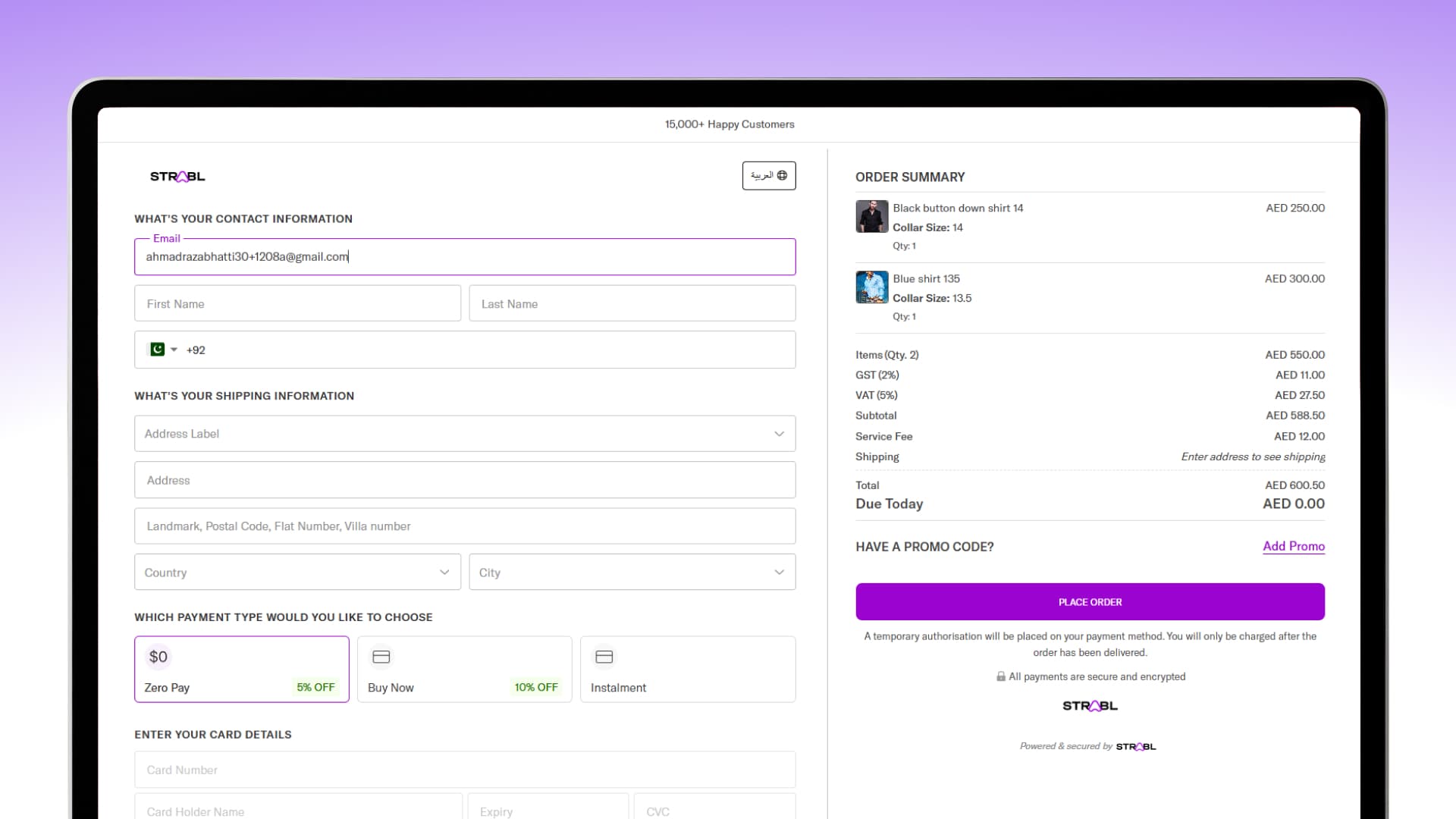 STRABL - Payments & Checkout13
